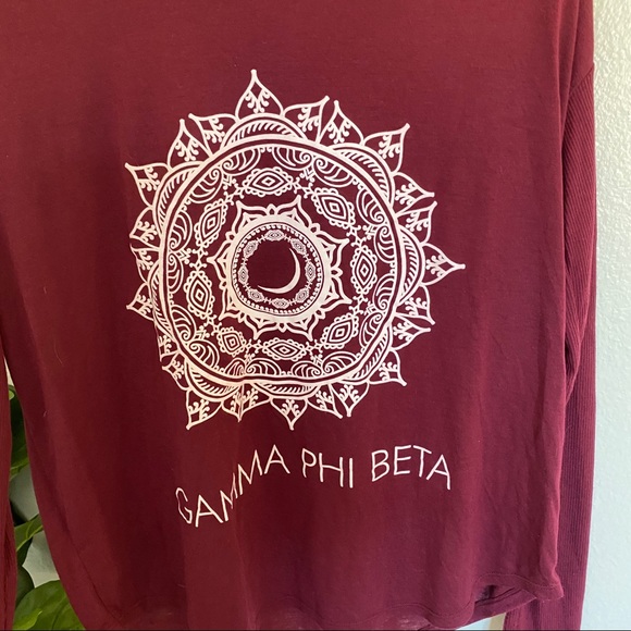 Gamma Phi Beta Maroon Mandala Long Sleeve Large - Picture 2 of 6